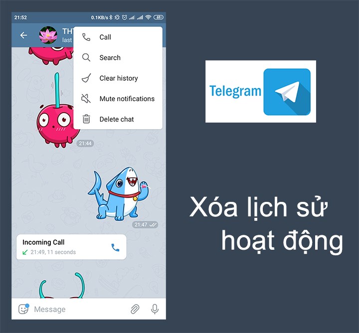 Xóa bỏ mọi dấu vết hoạt động trên ứng dụng Telegram Messenger, ngăn chặn rò rỉ thông tin