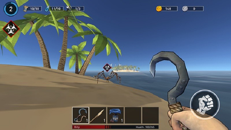 Người chơi đối đầu với những sinh vật lạ, nguy hiểm trên đảo