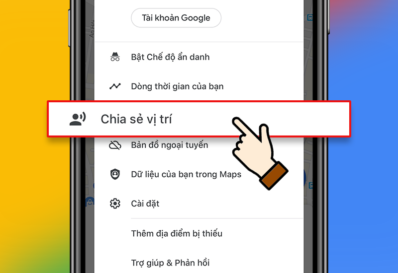 Chọn Chia sẻ vị trí