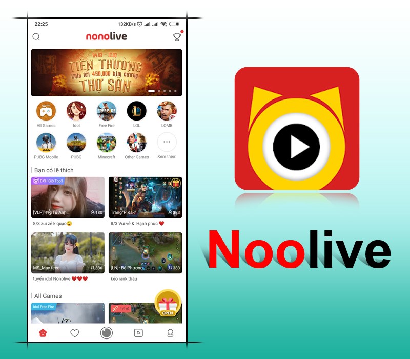 Nonolive: Ứng dụng Live streaming Trực Tiếp Game Dũng CT, Thầy Giáo Ba