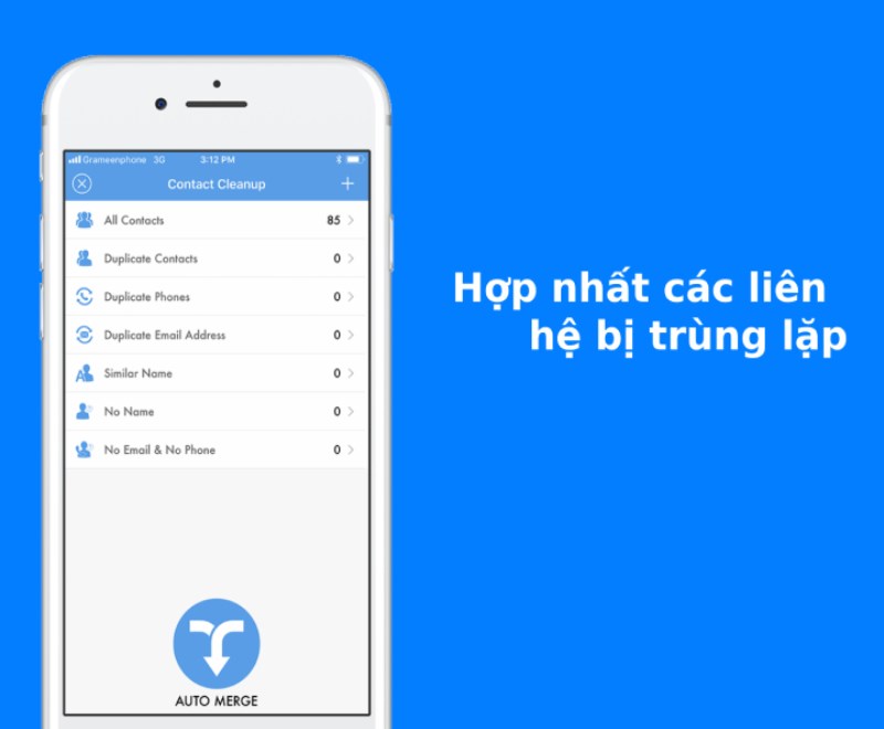Cleaner-Clean Duplicate Item gi&uacute;p bạn hợp nhất c&aacute;c li&ecirc;n hệ bị tr&ugrave;ng lặp