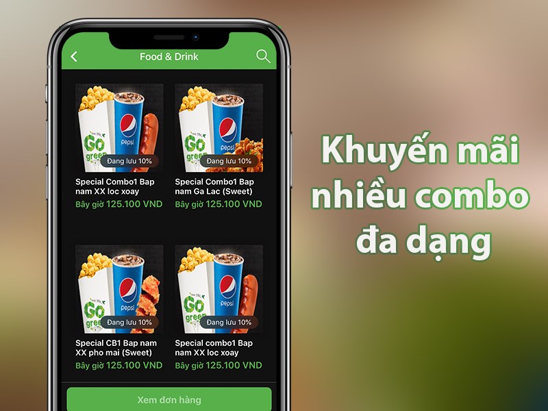 Nhiều combo đa dạng cho thành viên