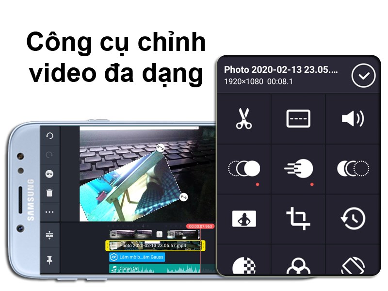 Công cụ chỉnh video đa dạng