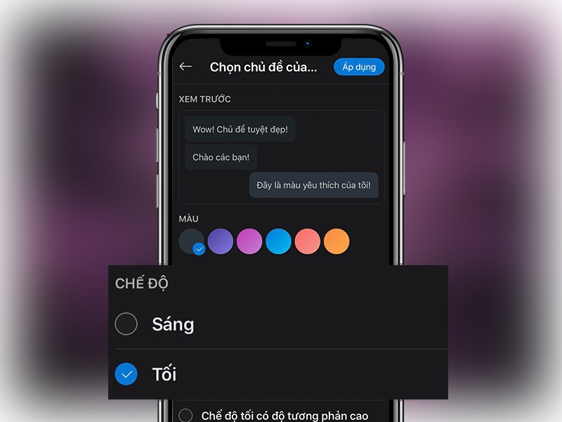 Ứng dụng Skype có chức năng dark mode