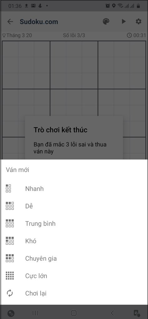 Trò chơi kết thúc