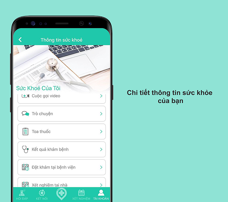 Ứng dụng lưu trữ chi tiết thông tin sức khỏe của bạn