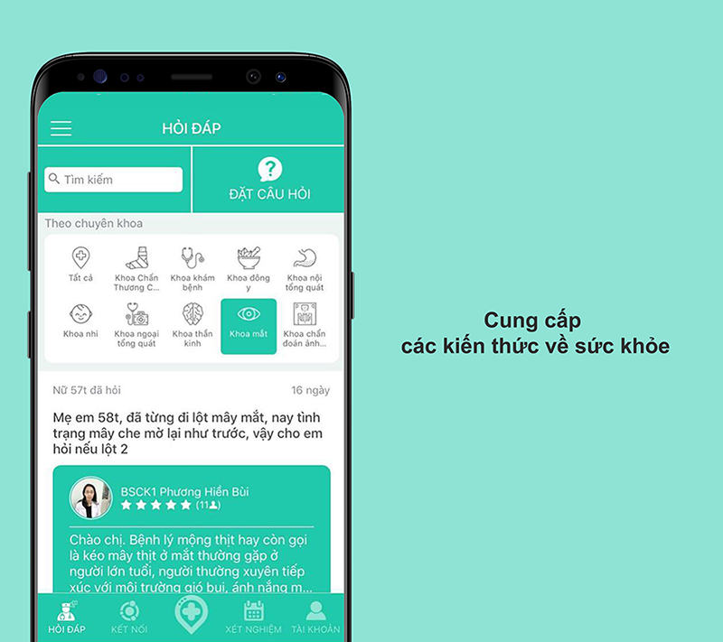 Ứng dụng hỗ trợ hỏi đáp, cung cấp kiến thức cho người dùng