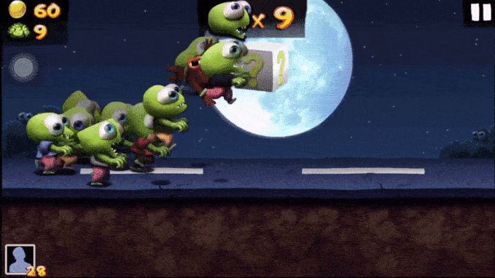 Zombies nhặt h&ocirc;̣p bi&ecirc;́n hình Tsunami