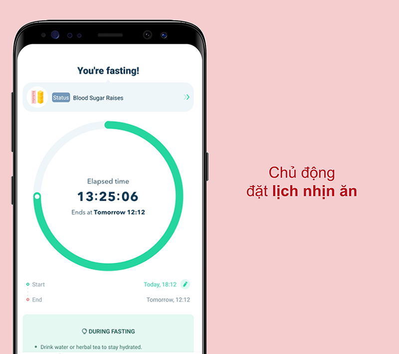 Chủ động tạo lịch nhịn ăn