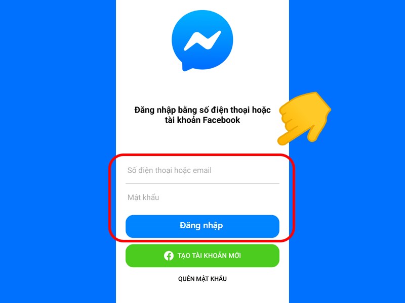 đăng nhập Facebook Messenger