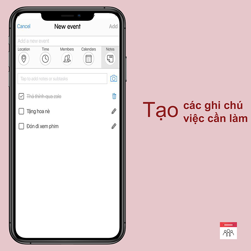 Tạo m&agrave;u chủ đề, tạo ghi ch&uacute;