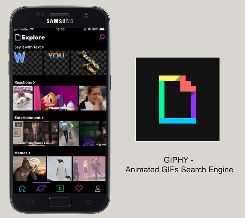 Ứng dụng GIPHY - Animated GIFs Search Engine