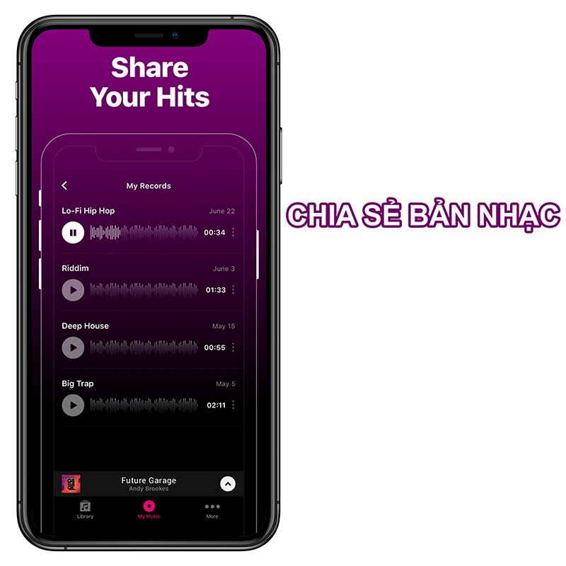 Chia sẻ bản nhạc tới cộng đồng sau khi bạn đ&atilde; ho&agrave;n th&agrave;nh