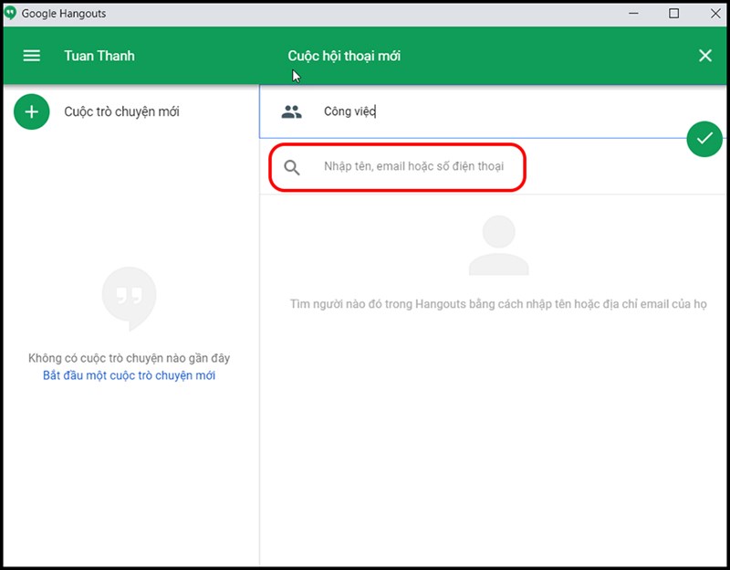 Thêm bằng cách nhập Email hoặc số điện thoại