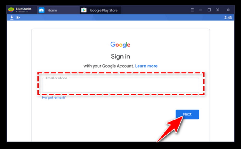  Nhập tài khoản Gmail rồi nhấn Next