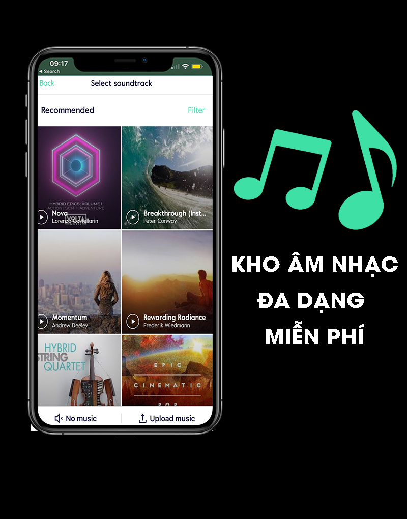 Kho &acirc;m nhạc đa dạng miễn ph&iacute;
