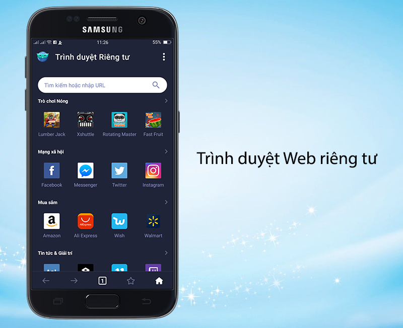 Tích hợp trình duyệt Web riêng tư