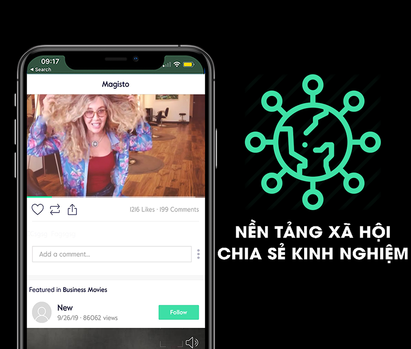 Nền tảng x&atilde; hội tr&ecirc;n magisto gi&uacute;p chia sẻ kinh nghiệm