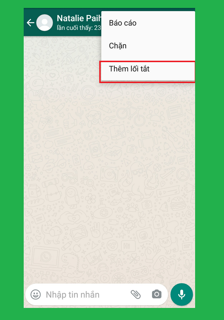 Chọn th&ecirc;m lối tắt (Shortcut)