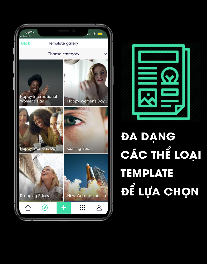 Đa dạng c&aacute;c thể loại template