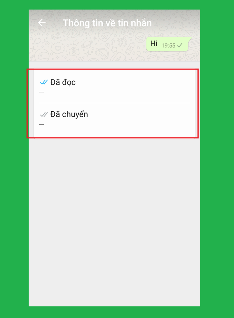 trạng th&aacute;i tin nhắn