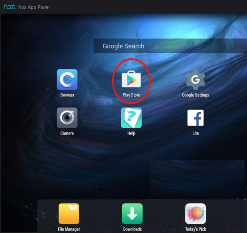  Khởi động Nox sau khi tải về v&agrave; chọn Play Store