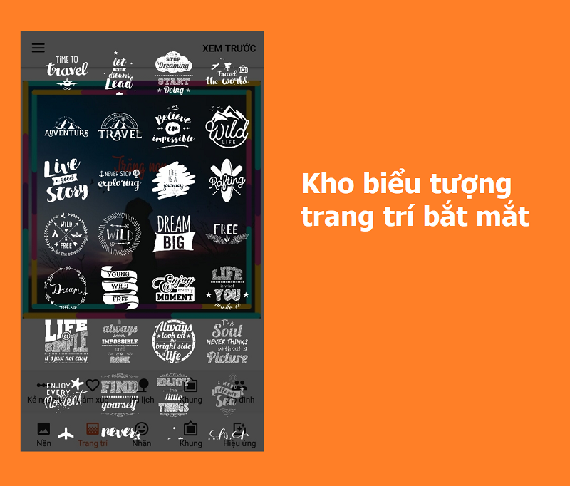 Kho biểu tượng trang trí bắt mắt