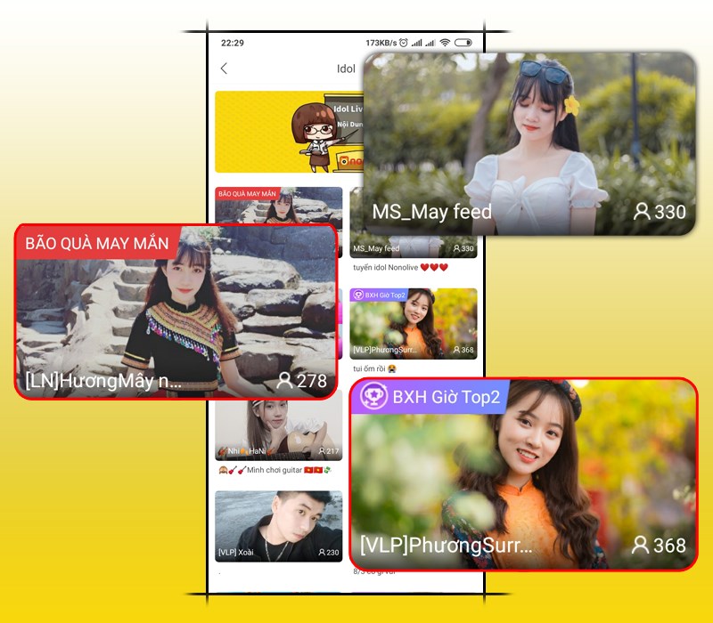 Tr&ograve; chuyện với idol tr&ecirc;n Nonolive