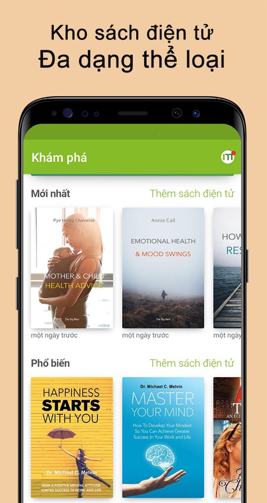 Kho s&aacute;ch điện tử đa dạng tr&ecirc;n ứng dụng Media365 Book Reader