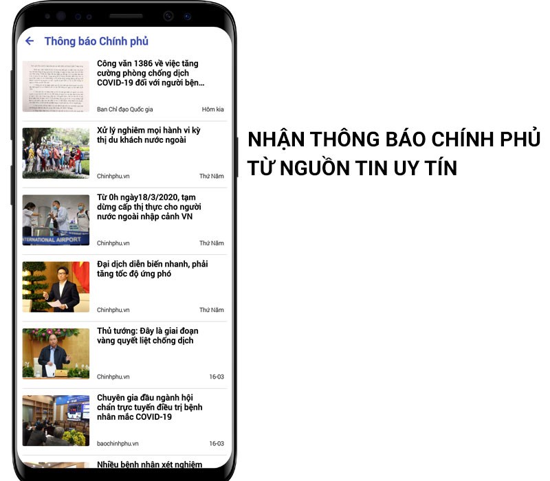  Nhận th&ocirc;ng b&aacute;o ch&iacute;nh phủ 