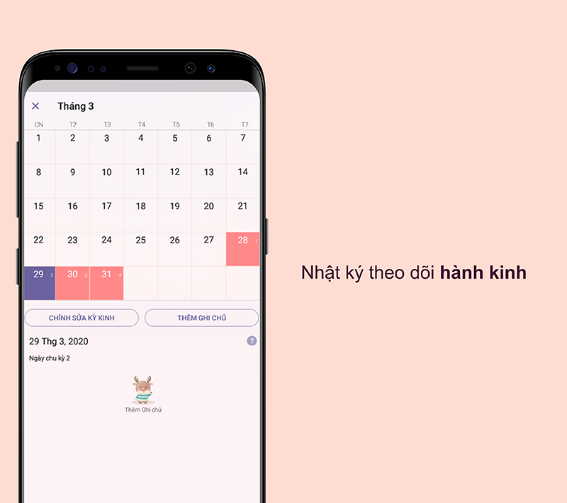 Nhập v&agrave;o chu kỳ kinh nguyệt của bạn g&aacute;i gần nhất để đưa ra dự đo&aacute;n cho c&aacute;c chu kỳ kinh nguyệt tiếp theo.