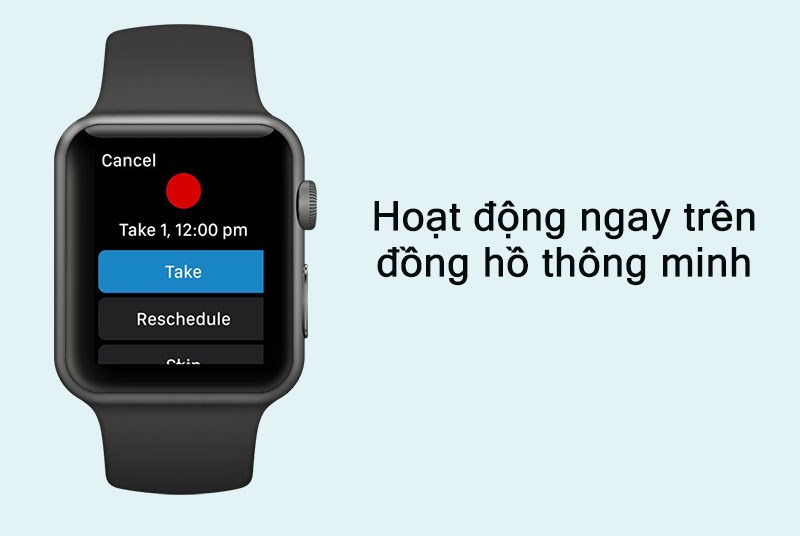 ứng dụng Nhắc nhở uống thuốc- Medisafe trên Appwatch