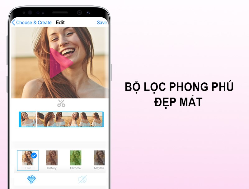 alt: Bộ lọc phong phú và đẹp mắt trên ứng dụng TurnLive