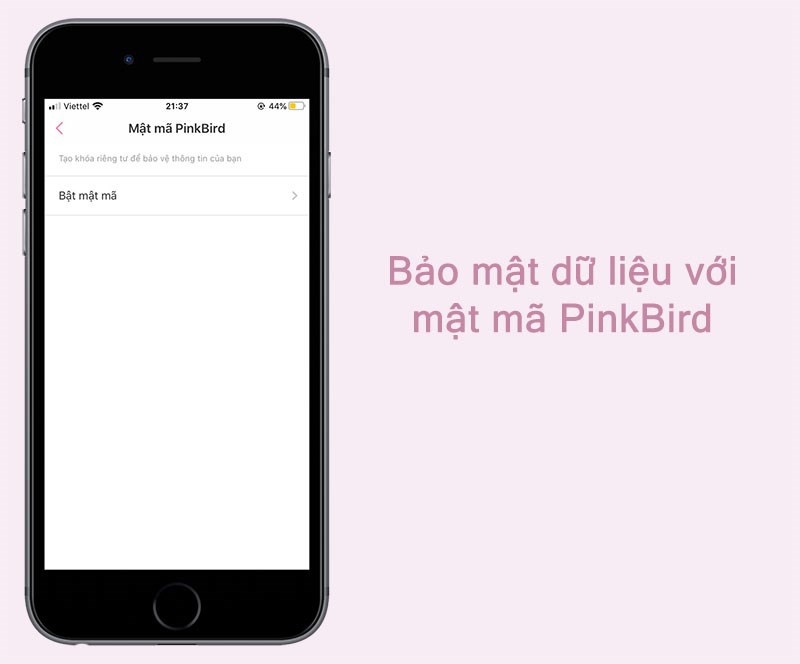 Mật mã PinkBird trên ứng dụng Lịch kinh nguyệt & Tính ngày rụng trứng