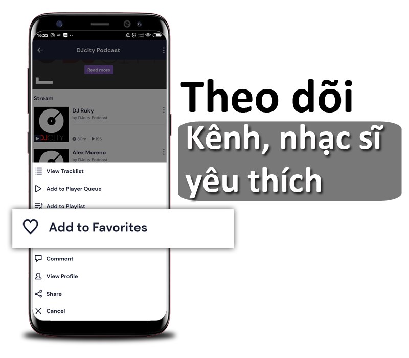 Mixcloud gi&uacute;p bạn theo d&otilde;i c&aacute;c k&ecirc;nh nhạc hoặc nhạc sĩ y&ecirc;u th&iacute;ch