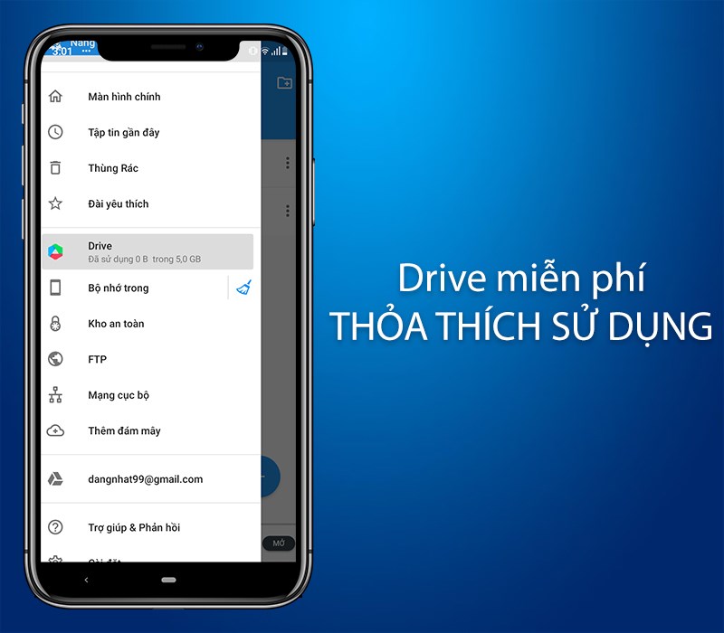 Drive miễn phí 5GB cho người sử dụng
