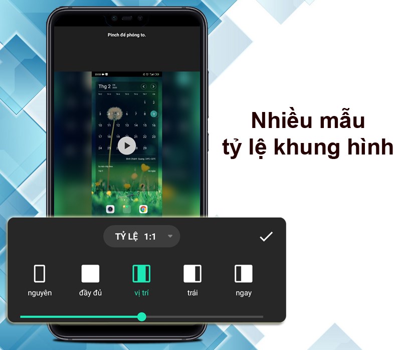 Đa dạng các tỉ lệ khung hình cho video