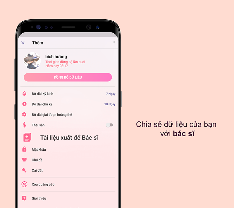 chia sẻ dữ liệu của bạn với b&aacute;c sĩ hoặc người kh&aacute;c để gi&aacute;m s&aacute;t dễ d&agrave;ng hơn