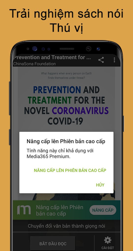  S&aacute;ch n&oacute;i tr&ecirc;n ứng dụng Media365 Book Reader