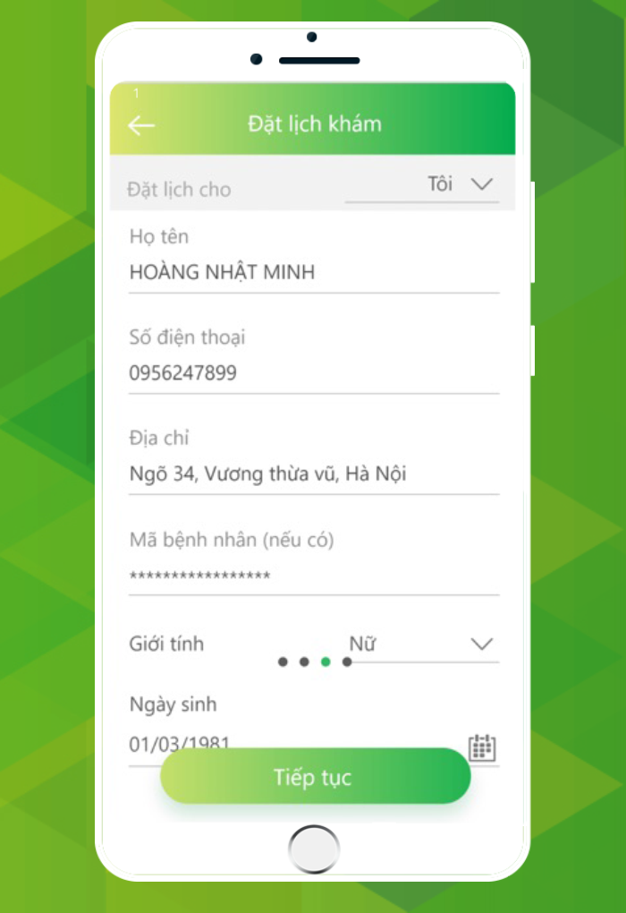 đặt lịch kh&aacute;m bệnh