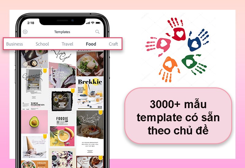  Sử dụng hàng nghìn mẫu template có sẵn theo chủ đề