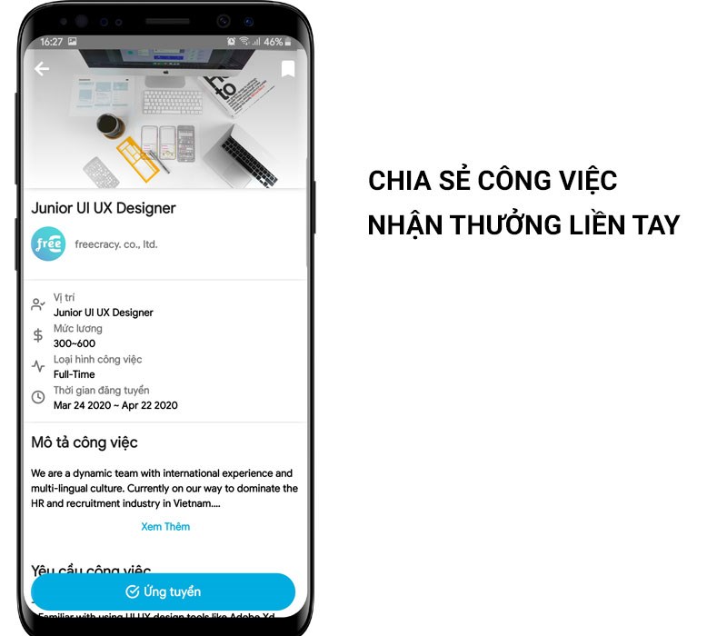  freeC-Share: Chia sẻ công việc đến bạn bè và nhận tiền thưởng liền tay