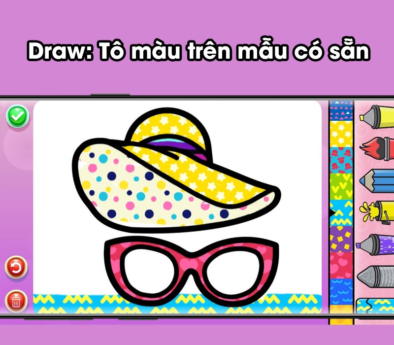 Draw: Tô màu lên mẫu vẽ có sẵn