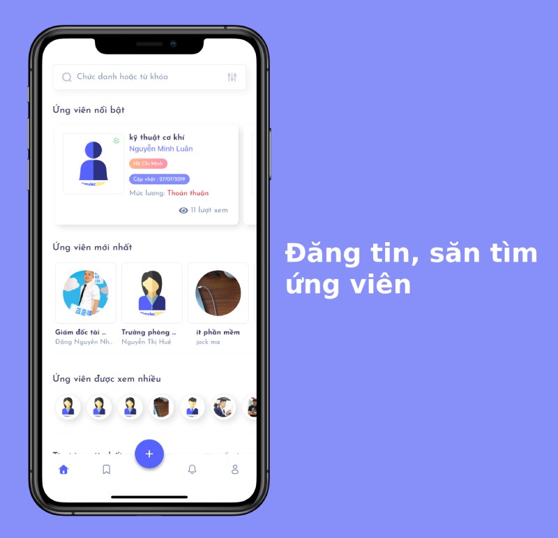 Đăng tin, săn t&igrave;m ứng vi&ecirc;n qua Việc l&agrave;m 365