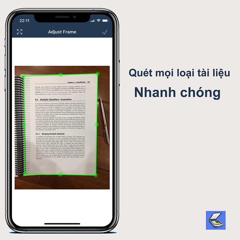 Quét mọi loại tài liệu, giấy tờ, ghi chú nhanh chóng