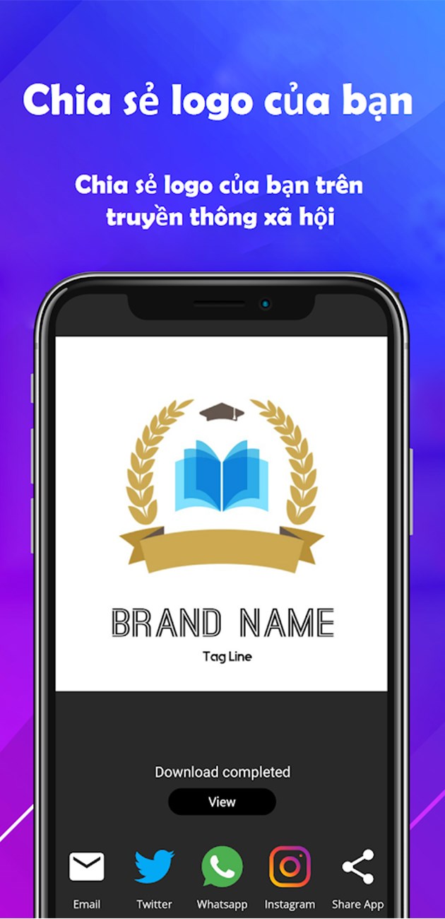 Chia sẻ logo qua các trang mạng xã hội