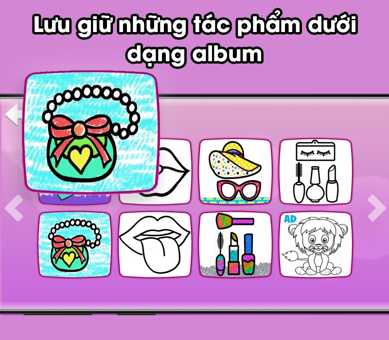 Lưu giữ tác phẩm dưới dạng album ảnh