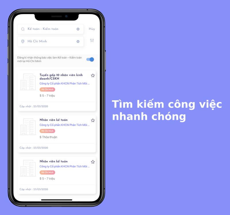 Việc l&agrave;m 365 t&igrave;m kiếm c&ocirc;ng việc nhanh ch&oacute;ng.