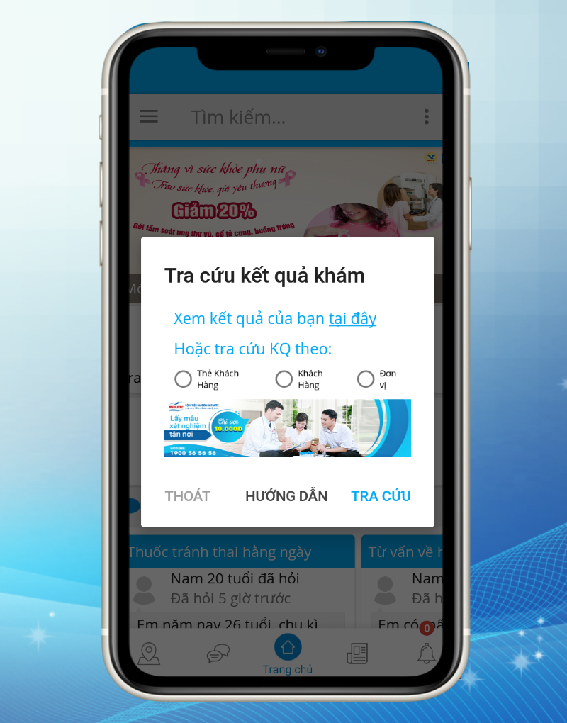Tra cứu kết quả kh&aacute;m online