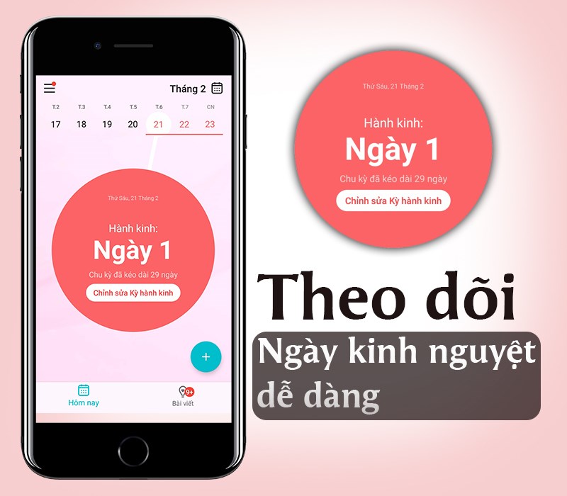 Flo hỗ trợ t&iacute;nh to&aacute;n ng&agrave;y kinh nguyệt